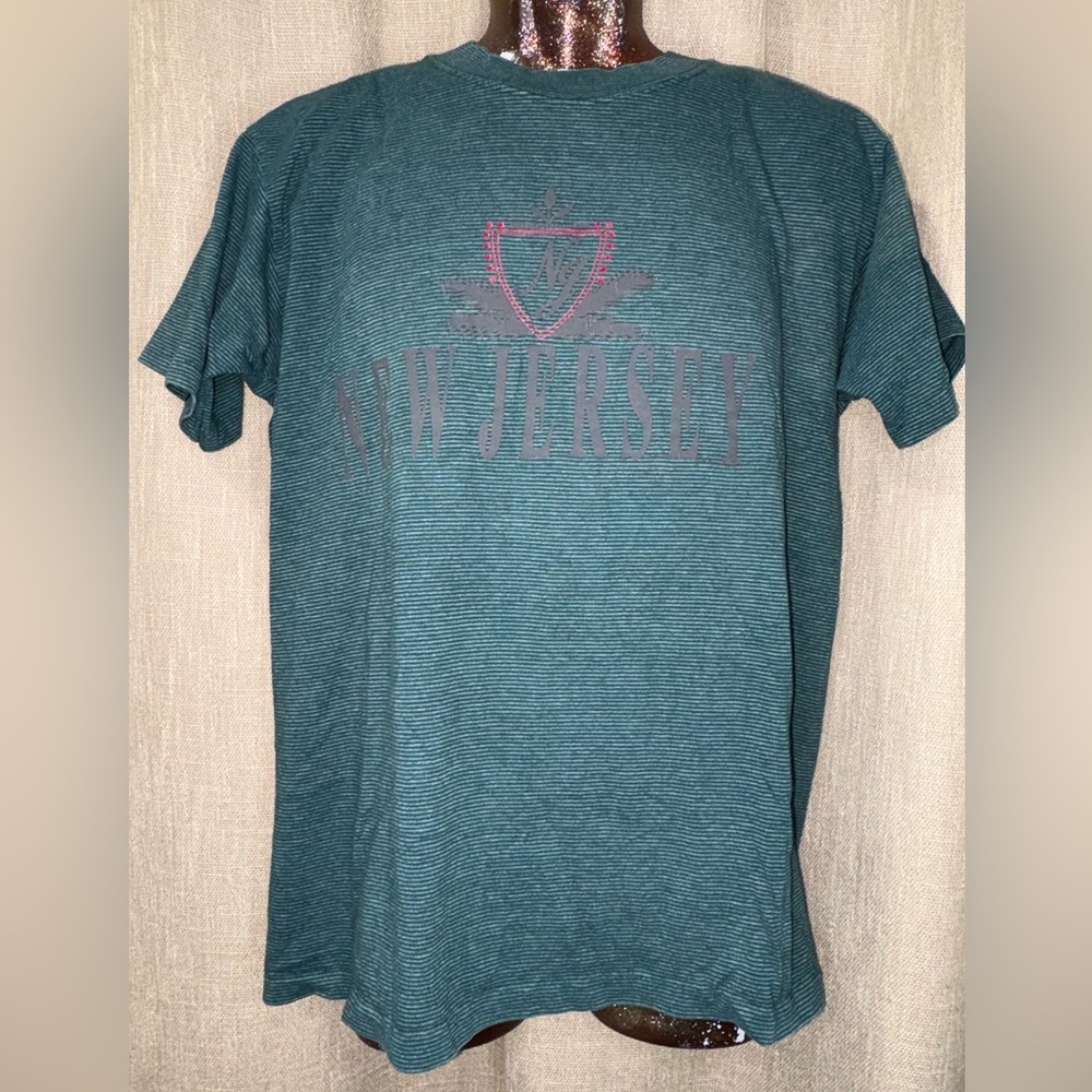Vintage Teal New Jersey Graphic Single Stitch T-Shirt